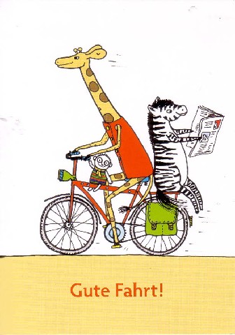 Postkarte gute Fahrt